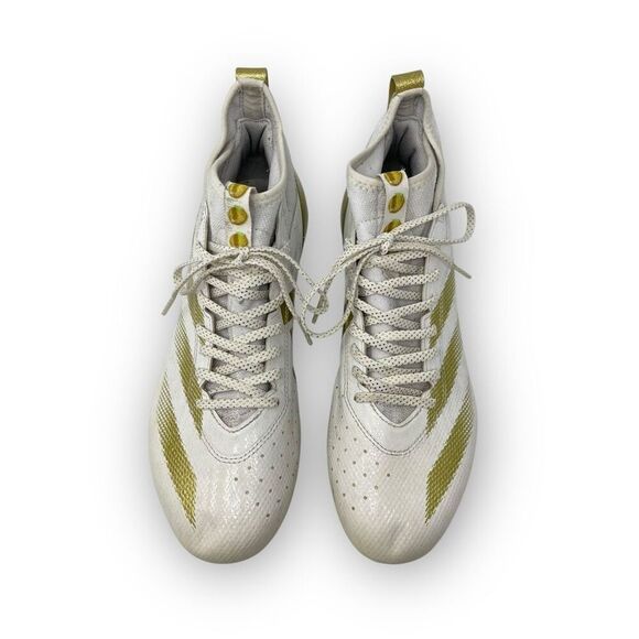 Adidas Adizero Impact Exotic Speed Football Cleats White Gold Men’s Size 10 - Picture 4 of 9
